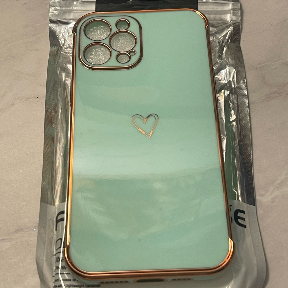 Mint Green Heart Phone Case